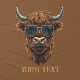 CHEF HIGHLANDER COW Fleece Blanket