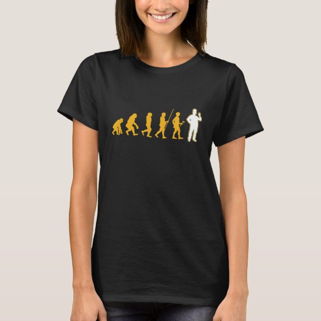 Chef Human Evolution Cook Baker T Shirt (Framsida)