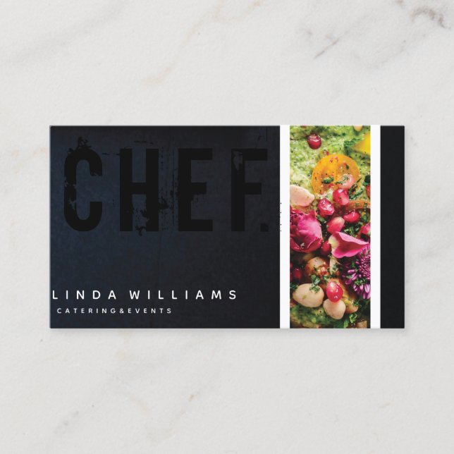 Chef I Catering Modern Professionell Visitkort (Framsida)