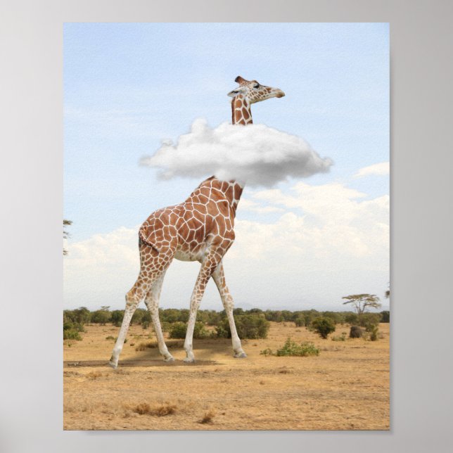 Chef i Clouds Giraffe Poster (Framsidan)