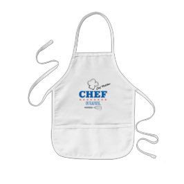 Chef in Training Blue Kids Apron Barnförkläde