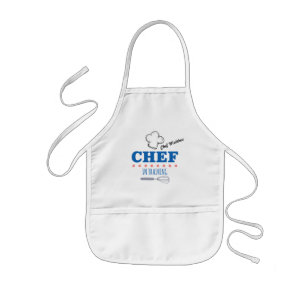 Chef in Training Blue Kids Apron Barnförkläde