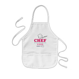 Chef in Training Rosa Kids Apron Barnförkläde