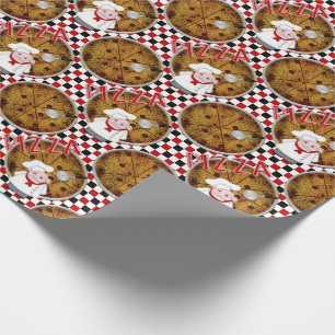 Chef Italiano Pizza, Checkered 01-Gift Wrap Presentpapper