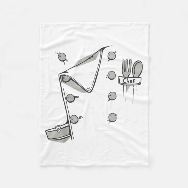 Chef Jacket Chef Costume Cook Cooking Funny Chef G Fleecefilt (Framsidan)