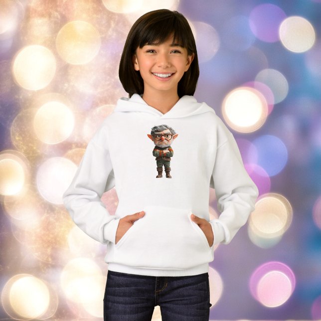 Chef jul Elf Girl's Hoodie T Shirt (Skapare uppladdad)