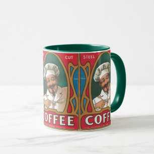 Chef kaffeköket vintage art nouveau mugg