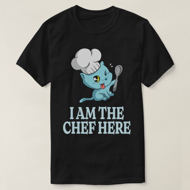 Chef Kattunge Funny Cook Cat Lover Cooking T Shirt (Design framsida)