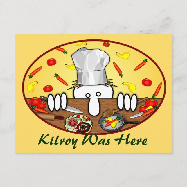 Chef Kilroy Postcard 2 Vykort (Framsida)