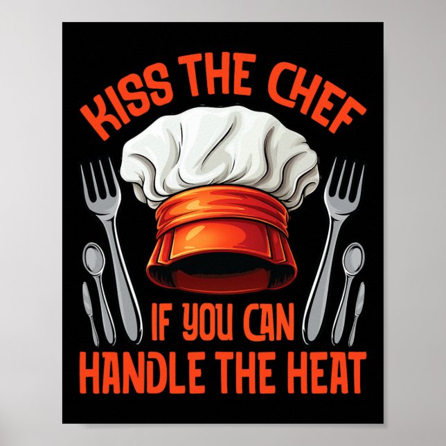 Chef Kiss Matlagning Enthusiast Grilling Rökning  Poster (Framsidan)