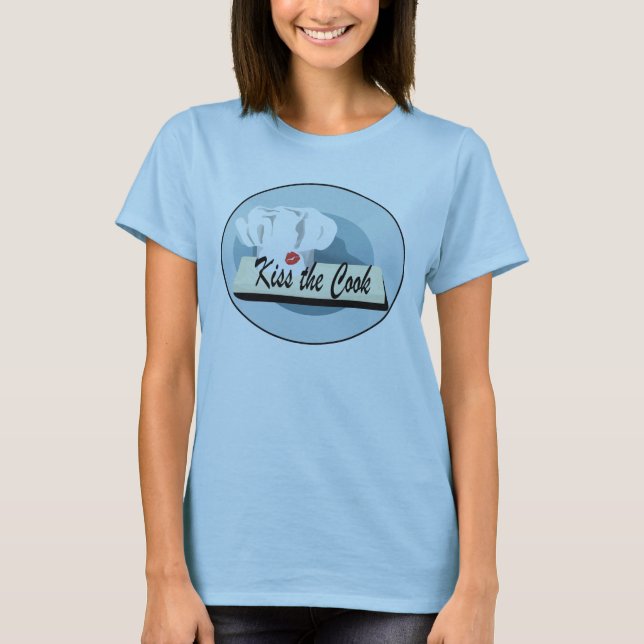 Chef Kiss the Cook Blue T-shirt (Framsida)