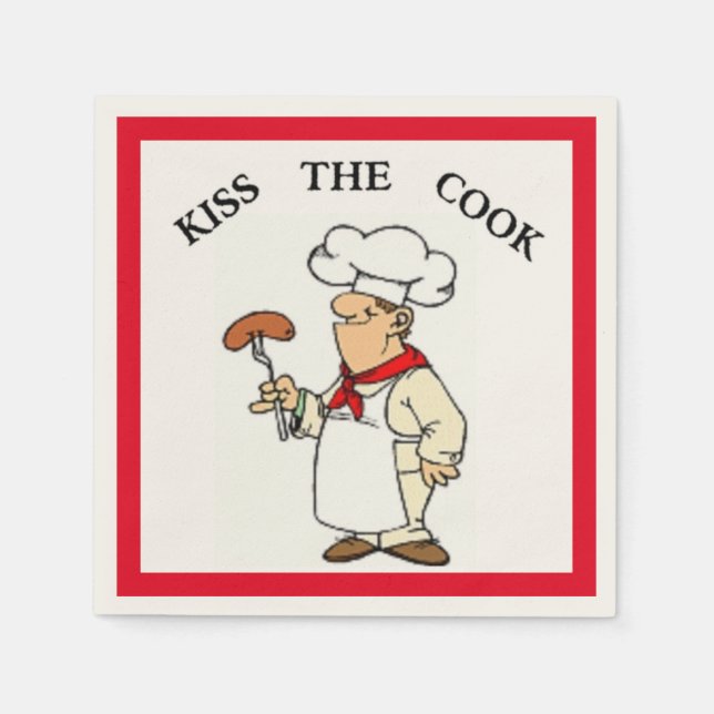 CHEF "KISS THE COOK" PAPPERSSERVETT (Framsidan)