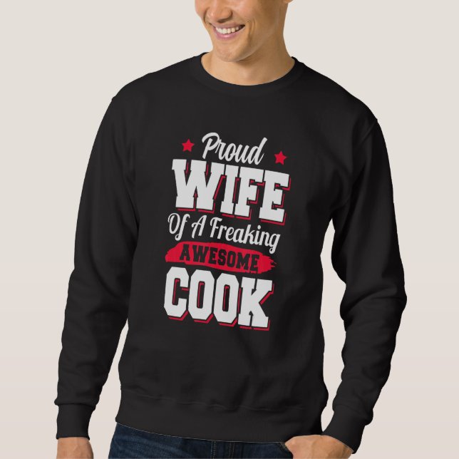 Chef Kitchen Cooking Cook Wife Lång Ärmad Tröja (Framsida)