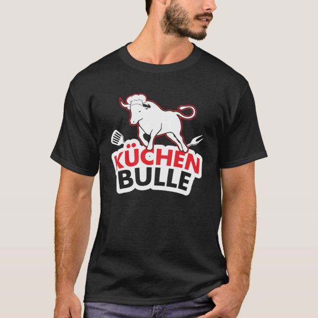 Chef Kitchen Food Cooking Work Kitchen Bull T Shirt (Framsida)