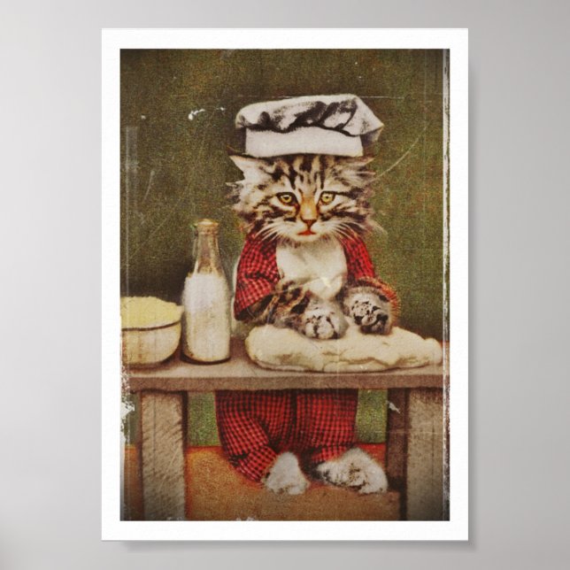 Chef Kitten Skapar Bread Poster (Framsidan)
