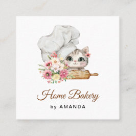 Chef Kitten Thank you Fyrkantigt Visitkort