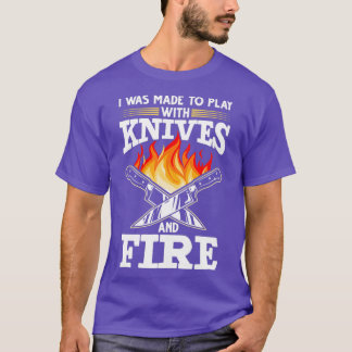 Chef Knife Cooking Saying Food Lover  T Shirt