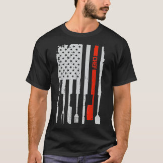 Chef Knivar Cook Culinary 4:e juli Amerikanska häl T Shirt
