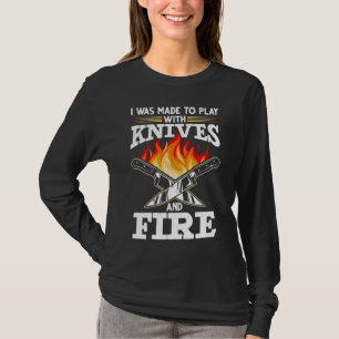 Chef Knivar-kokning som säljer mat Älskare T Shirt