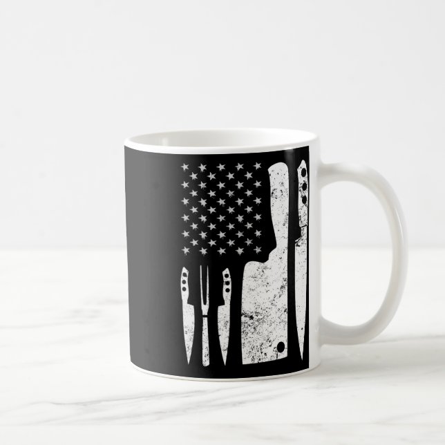 Chef Knivar Patriotic Påsk USA Flagga Kaffemugg (Höger)
