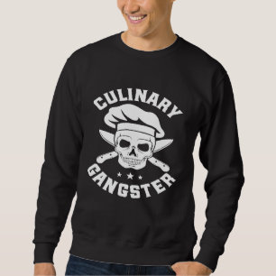 Chef Knivar Skull Gangster Culinary Gangster Lång Ärmad Tröja