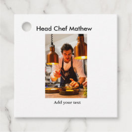 Chef kock tillsätt namn text manar köksbakverk gåvor etiketter