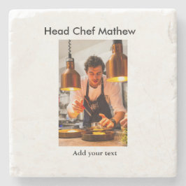 Chef kock tillsätt namn text manar köksbakverk stenunderlägg