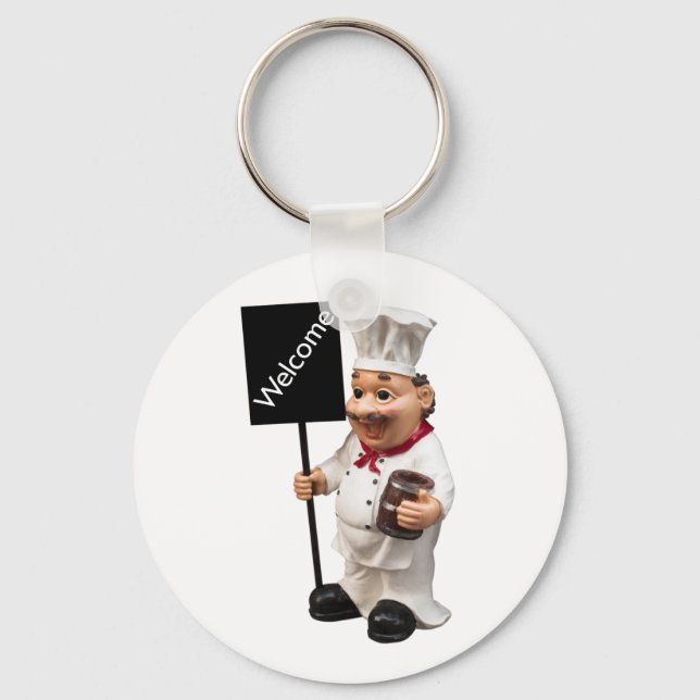 Chef-kock - WELCOME-menykort Nyckelring (Framsida)