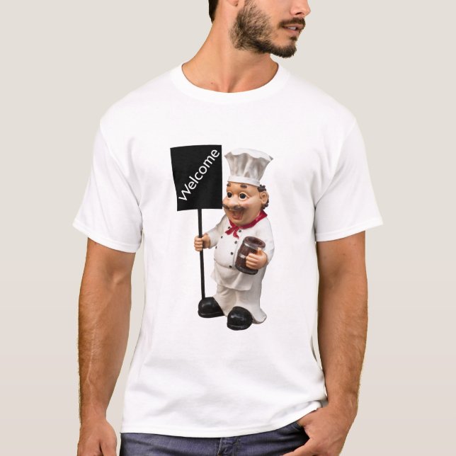 Chef-kock - WELCOME-menykort T-shirt (Framsida)