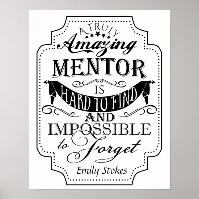 Chef konsttryckt chef dam chef pension-gåva från poster (Framsidan)