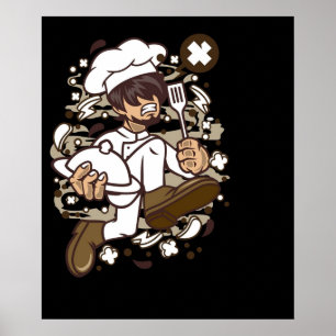 Chef kör tecknad poster
