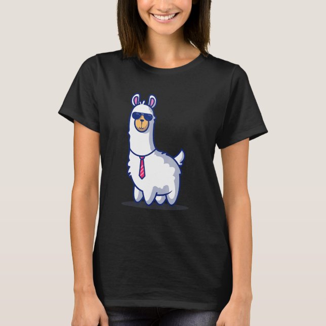 Chef Llama Alpaca Boy Kids T Shirt (Framsida)