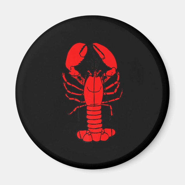Chef & lobster | Tecknad lobster Älskare Gift Magnet (Framsidan)