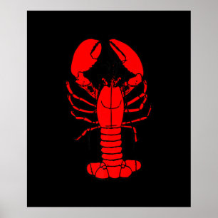 Chef & lobster Tecknad lobster Älskare Gift Poster