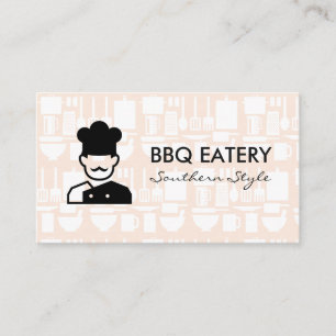 Chef-Logotyp Köks Mönster Visitkort