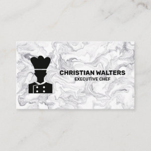 Chef-Logotyp Marble Background Visitkort
