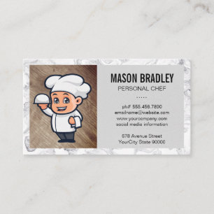Chef-Logotyp Marble Gräns Visitkort