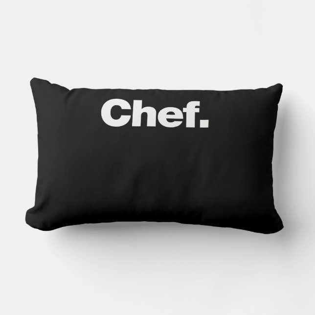 Chef | Lustigt citat om kokning av gift Lumbarkudde (Framsida)