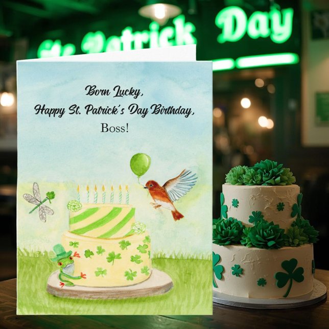 Chef Lycklig St Patricks Day Födelsedag Kort (Skapare uppladdad)