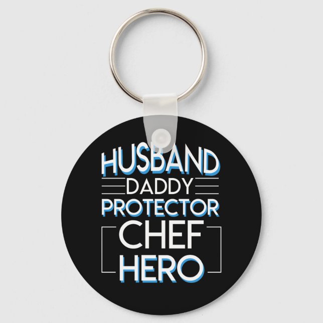 Chef Make pappa Protector Chef Her Nyckelring (Framsida)