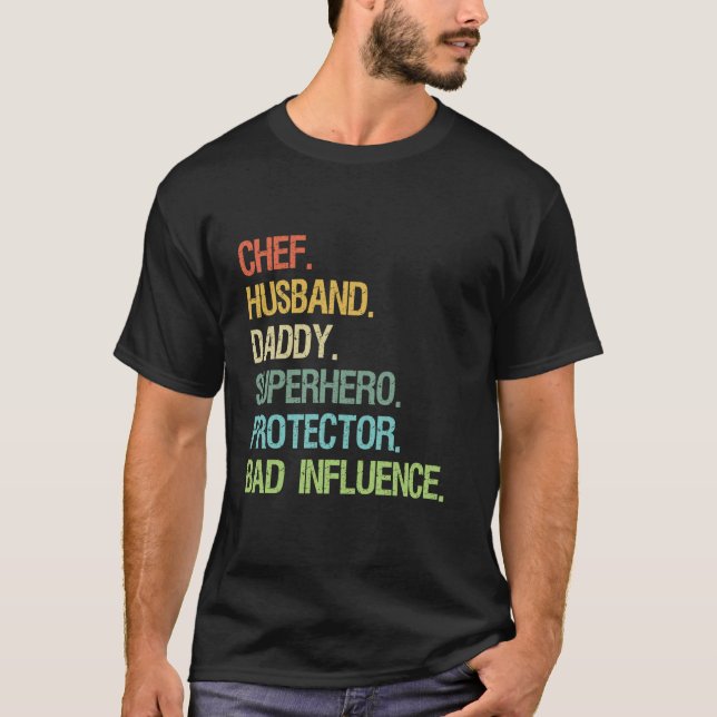 Chef Make pappa Superhjälte Protector PAPPA T Shirt (Framsida)