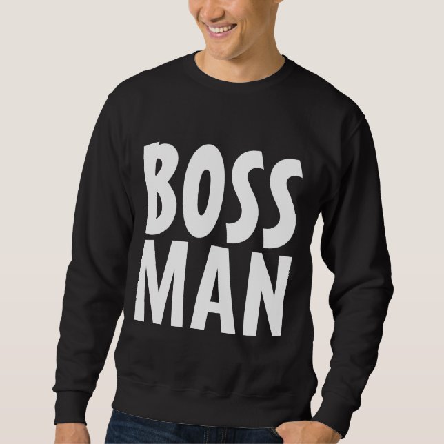 CHEF MAN Black TEES T-Shirts Lång Ärmad Tröja (Framsida)