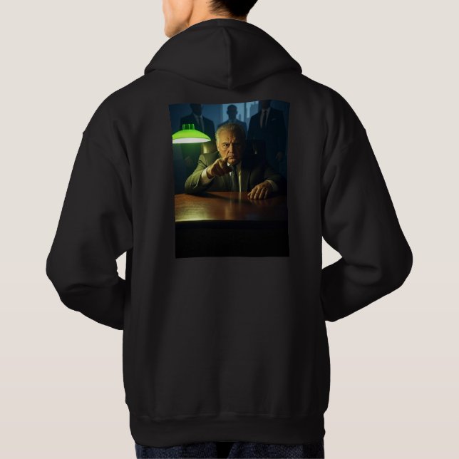 Chef manar, svart soja på baksidan hoodie (Baksida)