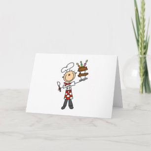 Chef med BIrthday Cake Cards Kort