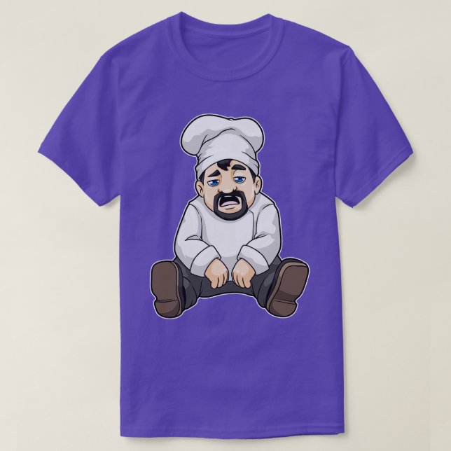 Chef med Chefs hat Beard T Shirt (Design framsida)