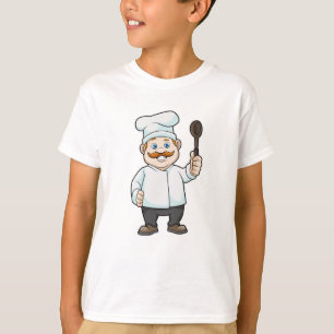 Chef med Chefs hatt och Soppa-sked T Shirt