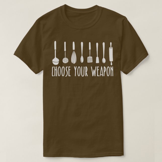 Chef med kokande medel för köket t shirt (Design framsida)