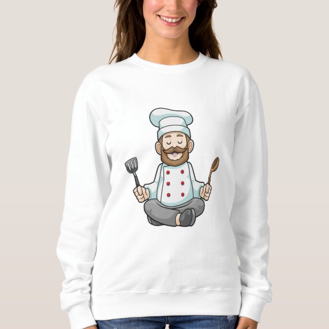 Chef med kokapron i Yoga T Shirt (Framsida)