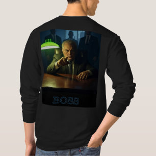 Chef med manar svart långärmad T-shirt back