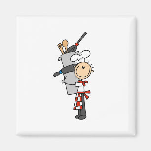 Chef med pots och Pans Magnets Magnet